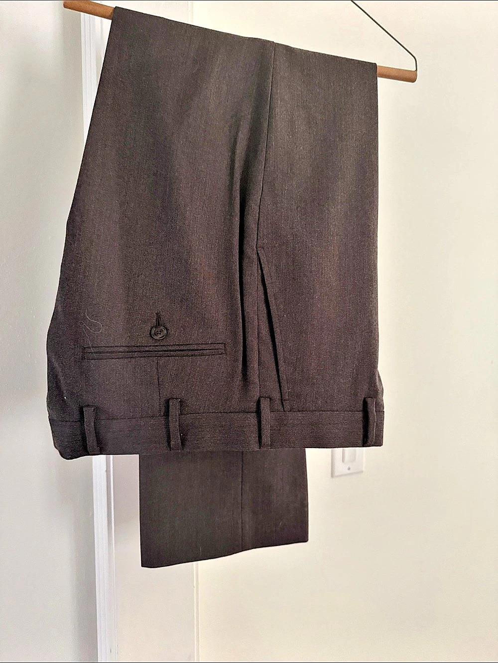 Hart Schaffner Marx Wool Dress Pants Waist 34x32 Brown